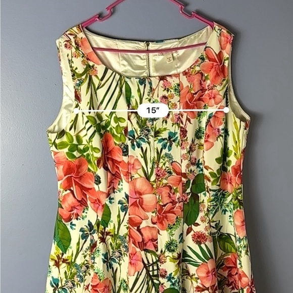Dress Barn Women’s Plus Size 18 Floral Peplum Midi Dress - Picture 11 of 12